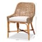 Baxton Studio Kyle Modern Bohemian Natural Brown Woven Rattan Dining Side Chair With Cushion 212-12803-ZORO - alternate 6